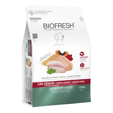 Racao Biofresh Caes Senior Racas Grandes e Gigantes_15KG_LATERAL